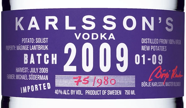 Karlsson's Batch 2009 Vintage Vodka 5 Karlsson's Batch 2009 Vintage Vodka - Image 3